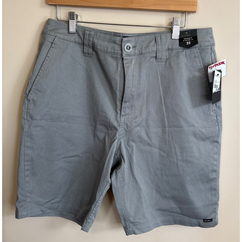 O'Neill Mens Connect Stretch Heather Grey Chino Shorts 33 SP9108002X NEW